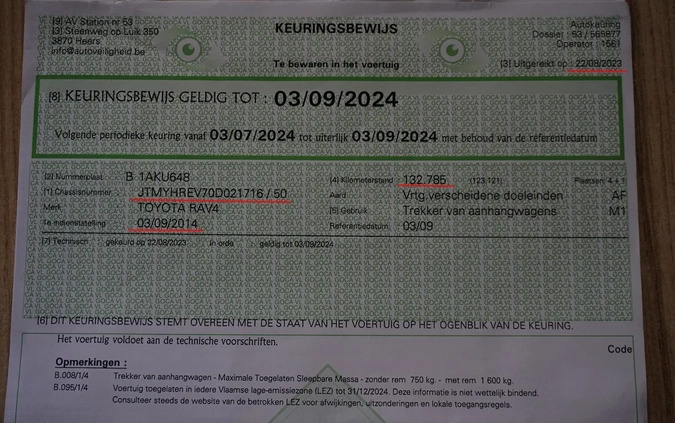 Toyota RAV4 cena 54900 przebieg: 137680, rok produkcji 2014 z Działdowo małe 781